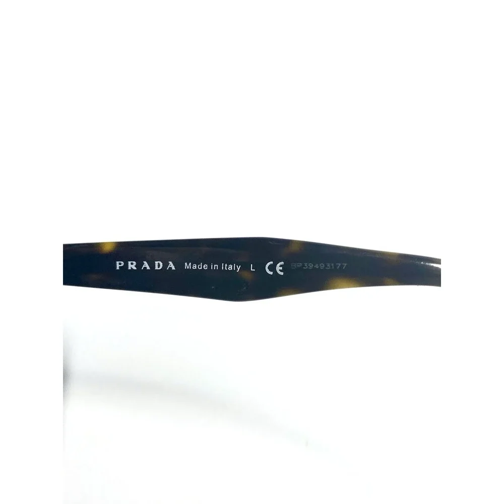 Prada Brown Brown Tortoise Cat Eye Glasses Italy Gold Accent VPR12T 51 17 140